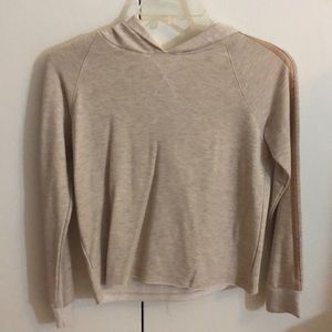 Tan and Satin Stripe Hoodie